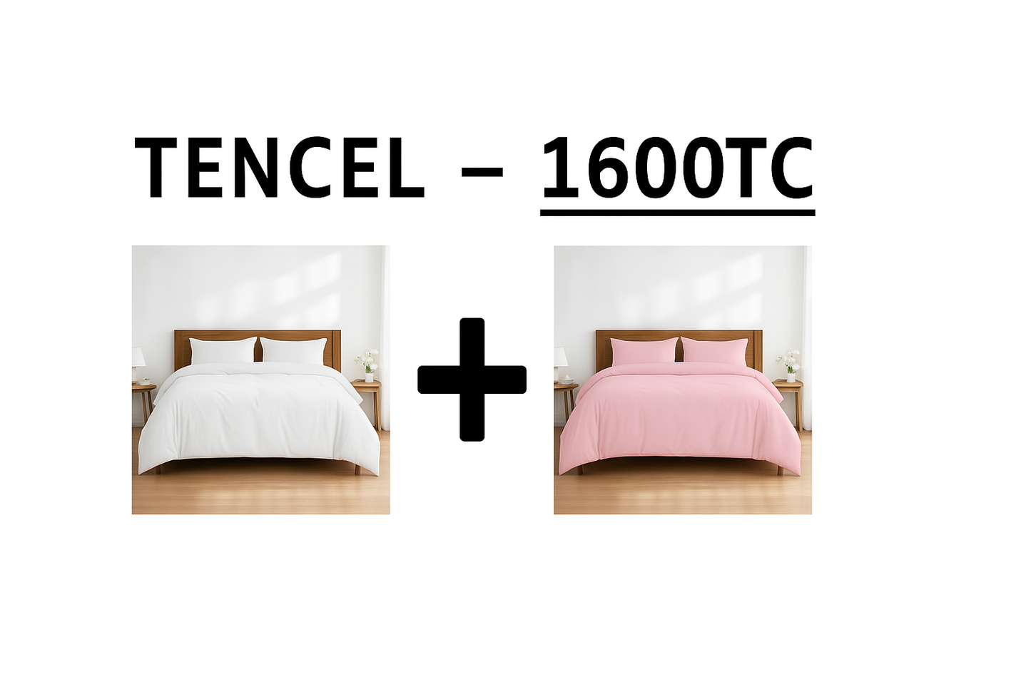 Buy 1 Free 1 TENCEL™ Bedsheet Set – 1600TC Cooling, Hypoallergenic, Soft, Breathable, Gift Box