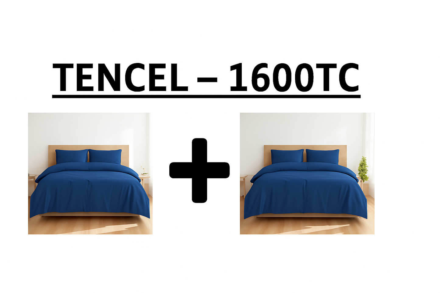 Buy 1 Free 1 TENCEL™ Bedsheet Set – 1600TC Cooling, Hypoallergenic, Soft, Breathable, Gift Box