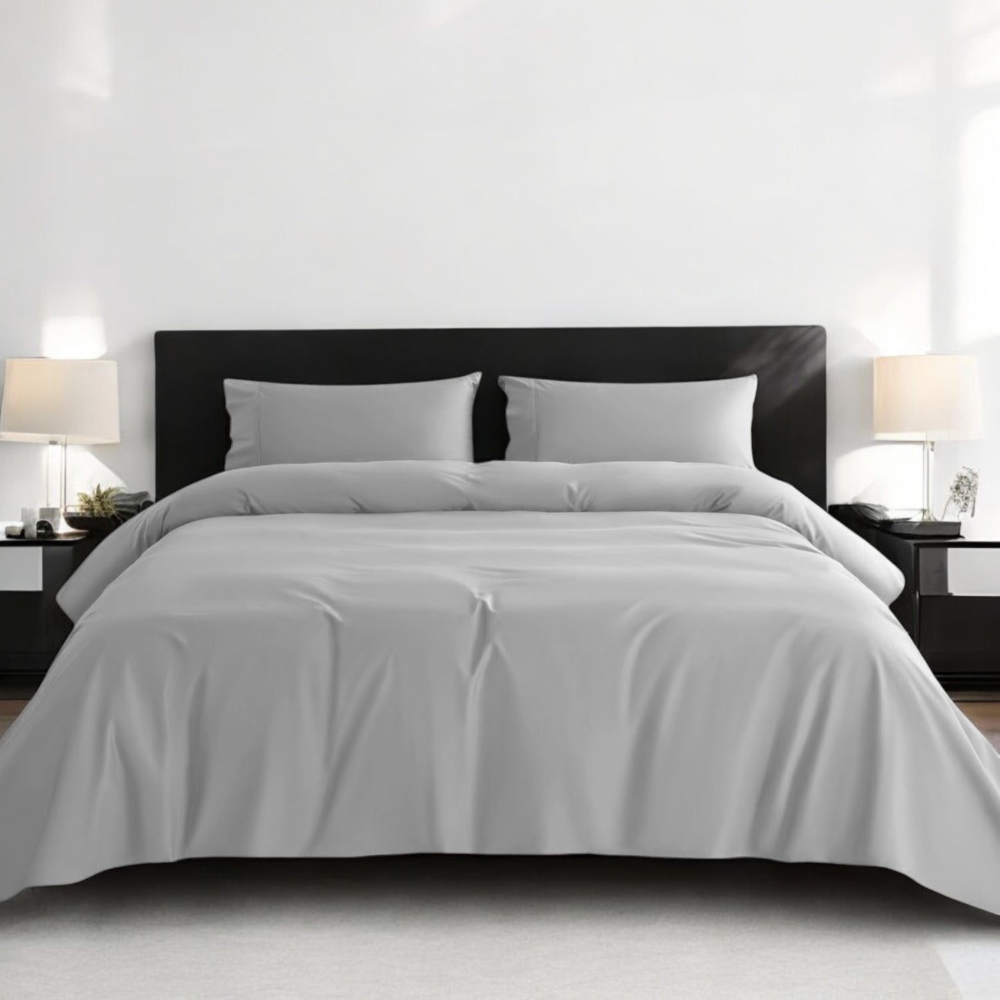 Buy 1 Free 1 TENCEL™ Bedsheet Set – 1600TC Cooling, Hypoallergenic, Soft, Breathable, Gift Box