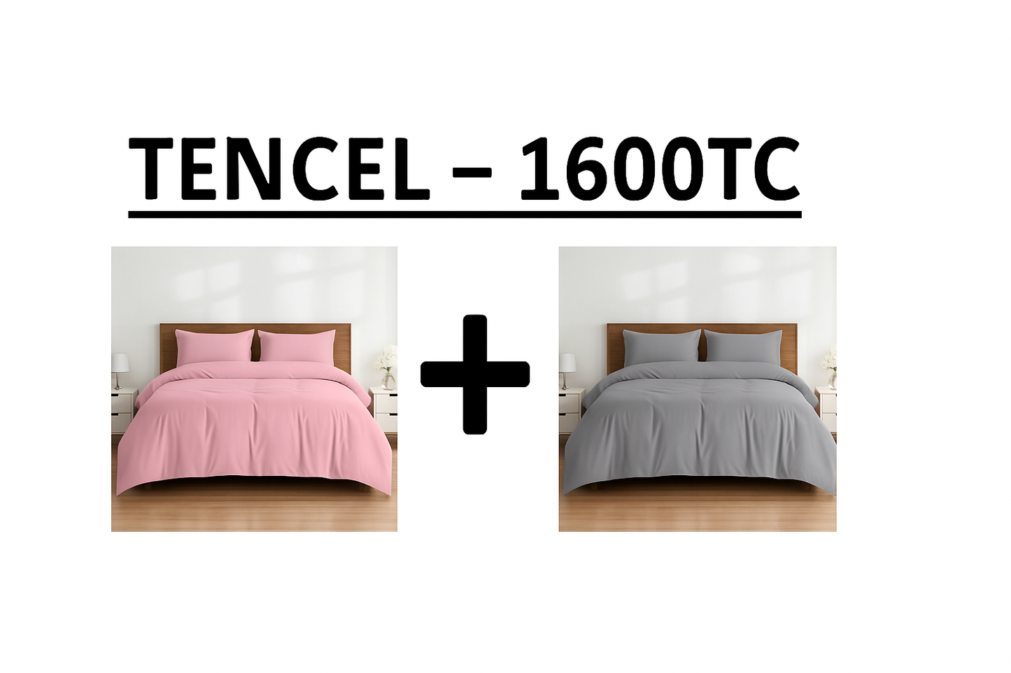 Buy 1 Free 1 TENCEL™ Bedsheet Set – 1600TC Cooling, Hypoallergenic, Soft, Breathable, Gift Box